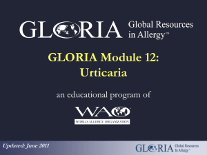 Chronic ordinary urticaria - World Allergy Organization