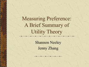 A Brief Summary of Utility Theory