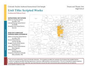 Part One: Scripted Works