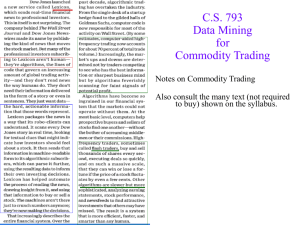 Commodity Trading Introduction