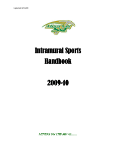 Intramural Sports Handbook - Missouri University of Science