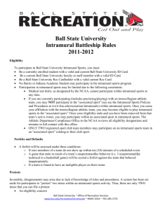 Ball State University Intramural Battleship Rules 2011-2012