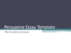 Persuasive Essay Template