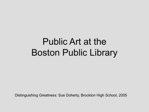 Public Art at the BPL - Massachusetts Studies Project