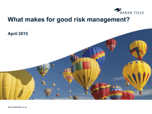 What makes for good risk management?