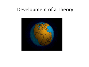Development of a Theory - Wayzata Public Schools