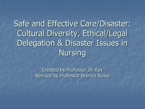 Safe Effective Care & Disasters PPT