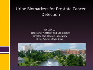 Potential urine biomarkers for prostate cancer detection