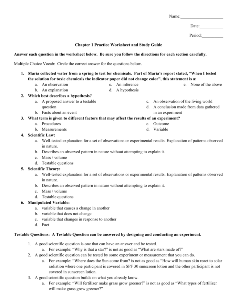 Word Study Guide - Adams Science News