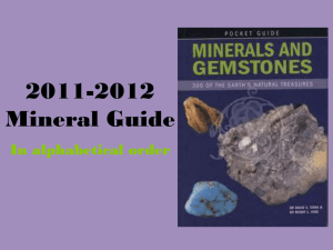 6th Grade*s Mineral Guide