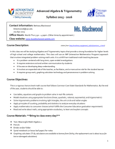 Syllabus - math with ms. blackwood