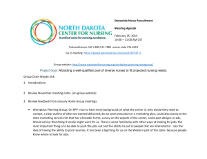 Statewide Nurse Recruitment Meeting Agenda February 25, 2014