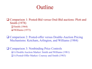 Lecture 4: Posted-Offer Markets vs. Double Auction Markets