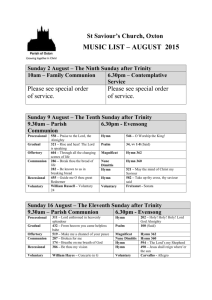 Music List August 2015