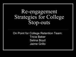 Re-engagement Strategies for College Stop-outs