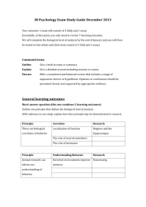 IB Psychology Exam Study Guide December 2013