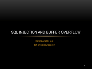 SQL Injection and Buffer overflow