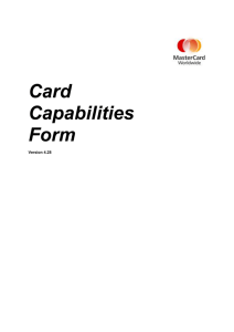 Card Capabilities Form
