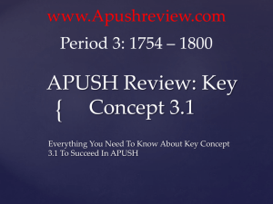 APUSH Review, Key Concept 3.1