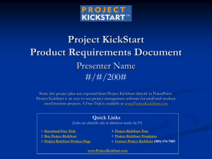 Project KickStart Product Requirements Document
