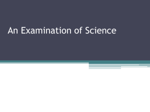 An Examination of Science