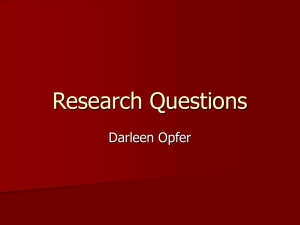 Guidelines for mixed methods research questions and hypotheses