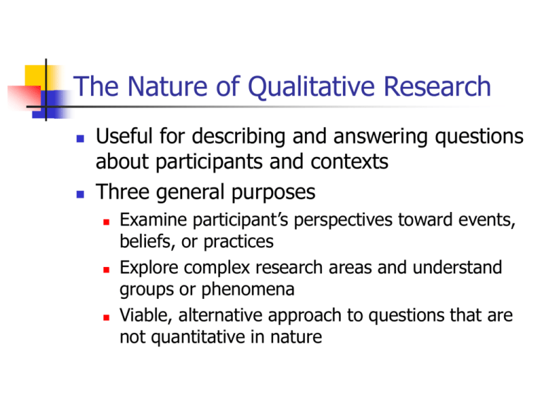 natural setting in qualitative research example