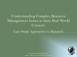 Case Study Workshop 2007