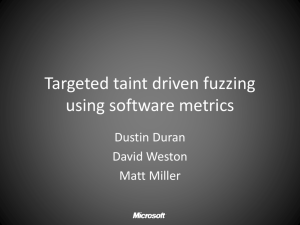 Security Defect Metrics for Targeted Fuzzing - Dustin