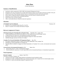 Sample Resume- Enviro Engineer Graduate