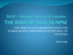 THE ROLE OF NGO IN NPM