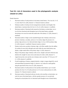 Text S1: List of characters used in the phylogenetic analysis (based