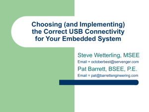 Implementing USB Connectivity