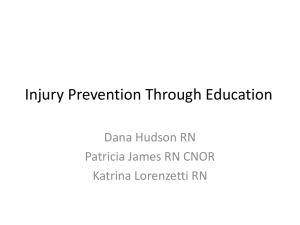 Injury Prevention Through Education