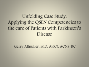Parkinson's Disease Unfolding Case Study