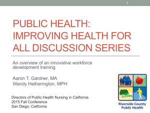 Public Health - California Directors of Public Health Nursing