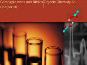 Carboxylic Acids and Nitriles