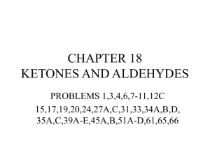 CHAPTER 18 KETONES AND ALDEHYDES