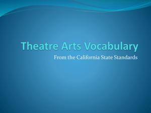 Theatre Arts Vocabulary