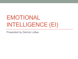 Emotional Intelligence (EI)