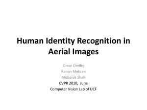 Human Identity Recognition in Aerial Images