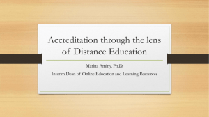 Accreditation through the lens of Distance Education