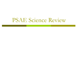 PSAE Science Review - Midwest Central High School