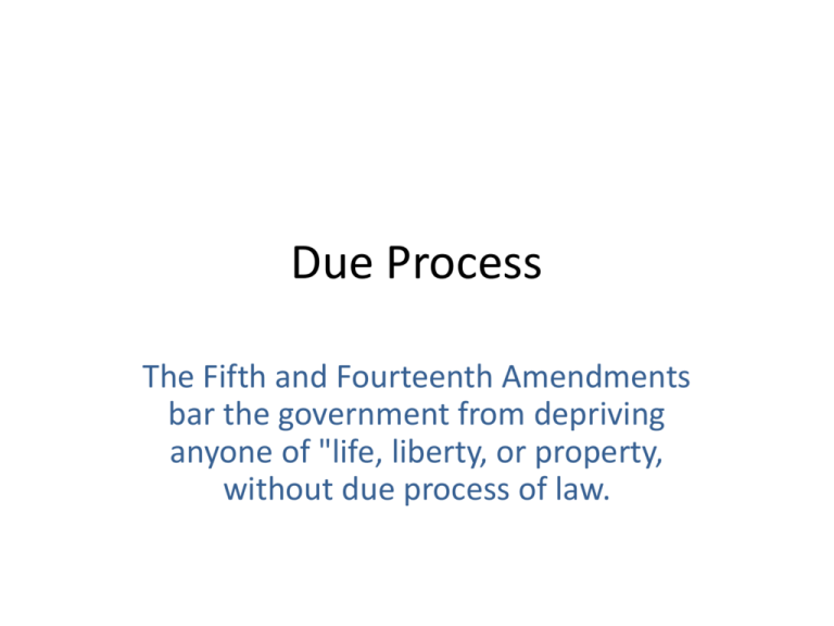 What Is Due Process Of Law And Why Is It Important