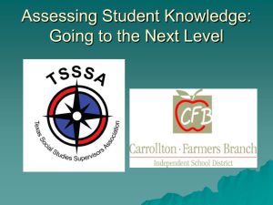 Testing your - Texas Social Studies Supervisors Association