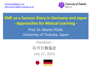 SME as a Success Story in Germany and Japan