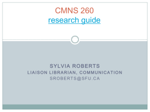 CMNS 362 - SFU Library