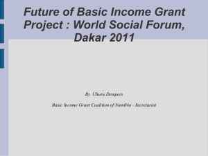 Fighting Poverty and Hunger: Basic Income model & the Pilot Project