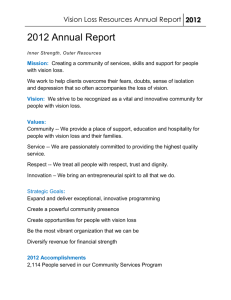 2012 Annual Report - Vision Loss Resources