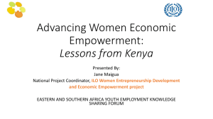 Advancing Women Economic Empowerment